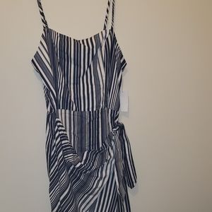 Blue and white dress